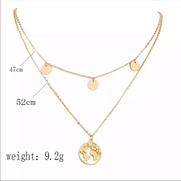 RESTOCKED ✨double layered boho world necklace - Picture 2 of 3